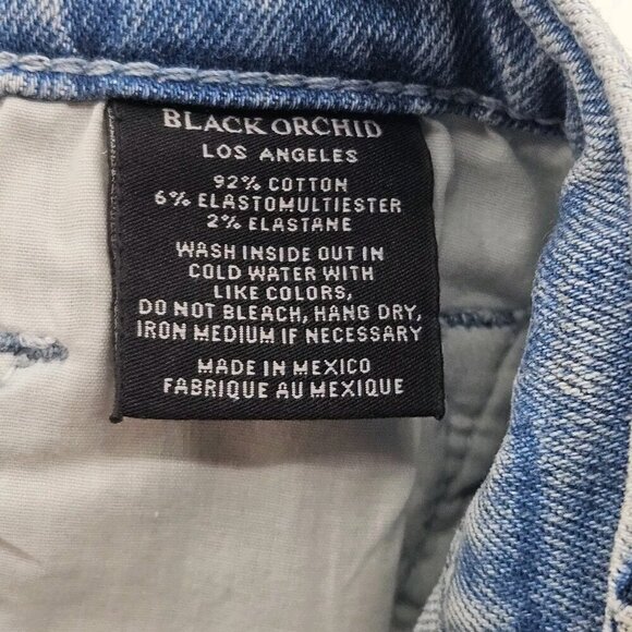 Black Orchid Bardot Straight Fray Jeans Vintage Rehab Light Wash Size 24 NWT - Picture 8 of 12